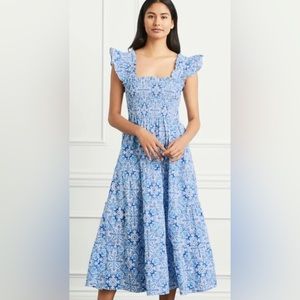 Hill house Ellie nap dress in blue mosaic, size XS
